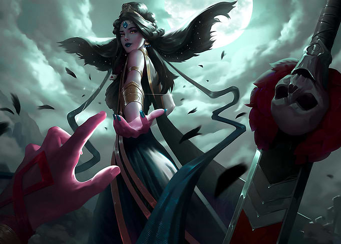 Fantasy Woman with Sword and Magic