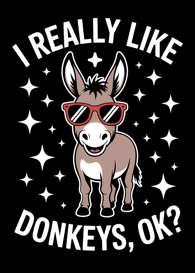 Cool Donkey with Sunglasses