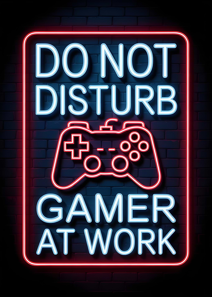 Do Not Disturb Gamer Neon Sign