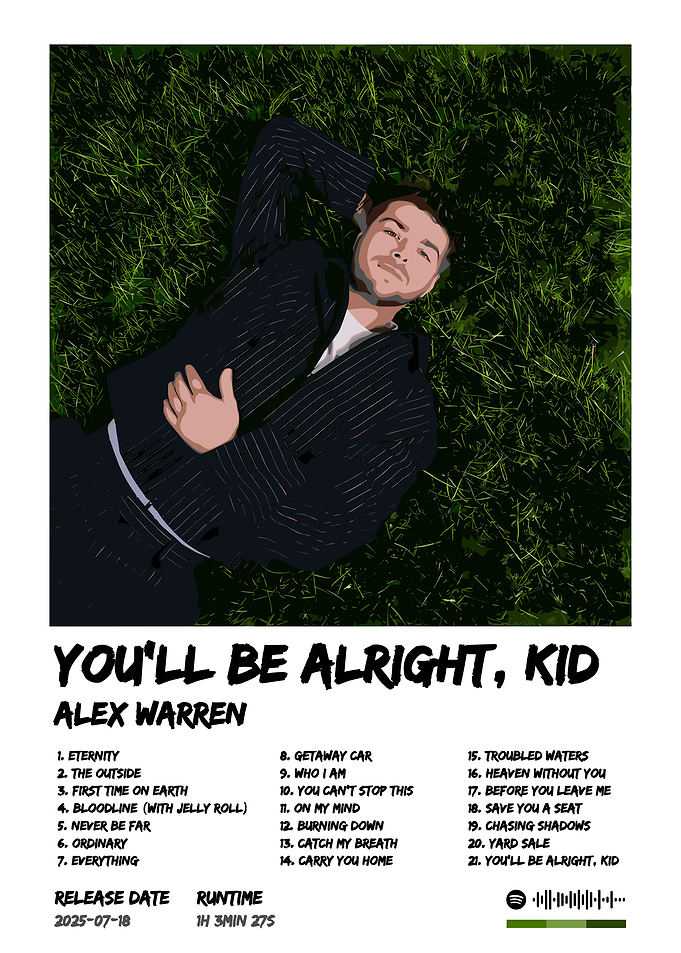 Alex Warren - You'll Be Alright, Kid Album Cover