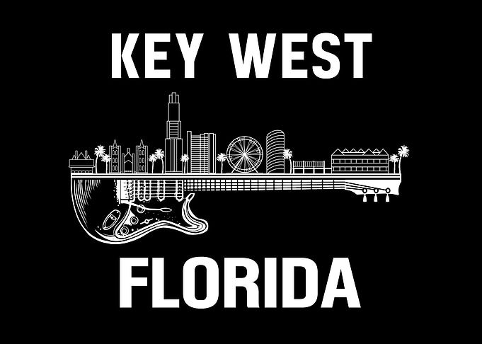 Key West Florida Guitar Skyline