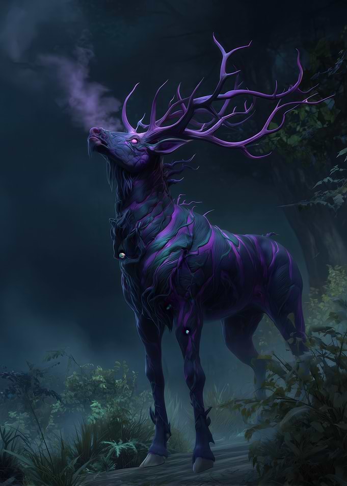 Mystical Purple Deer