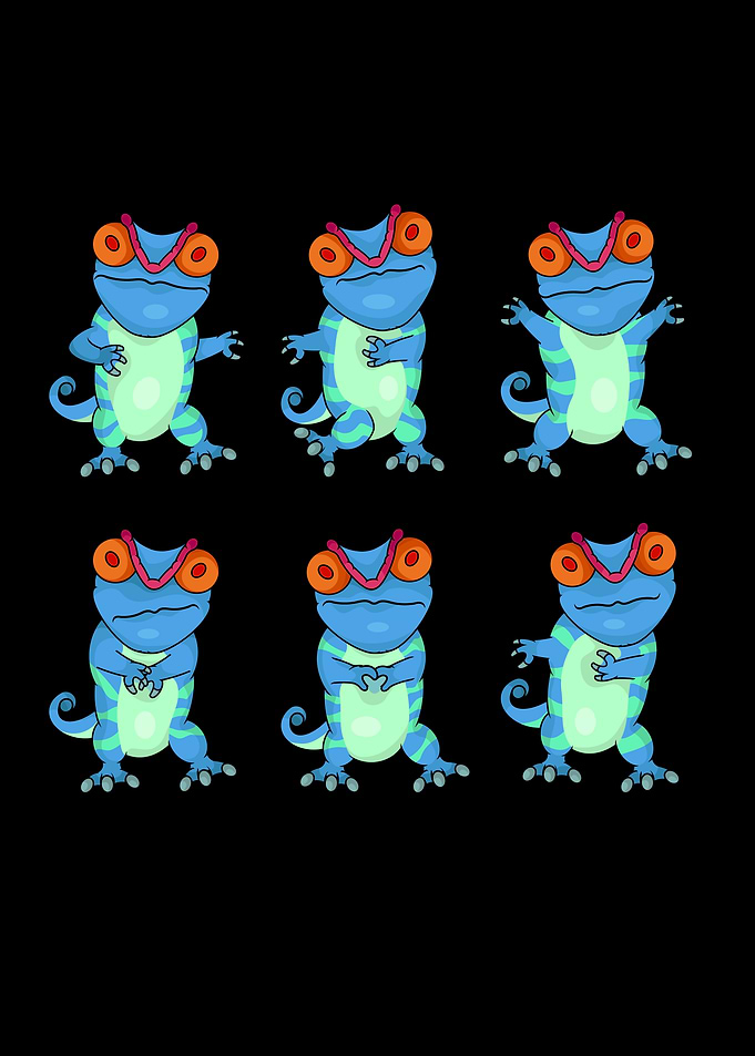 Funny Chameleon Gift Kids Lizard Reptile Chameleon