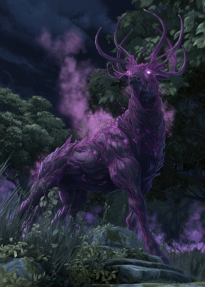 Mystical Purple Deer