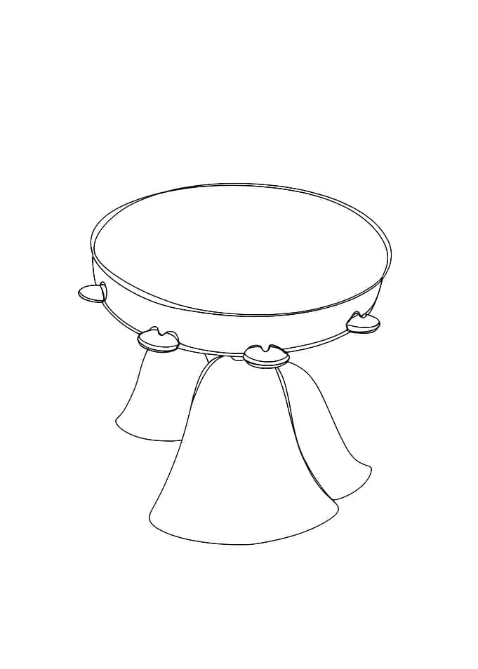Minimalist Line Art of a Musical Instrument