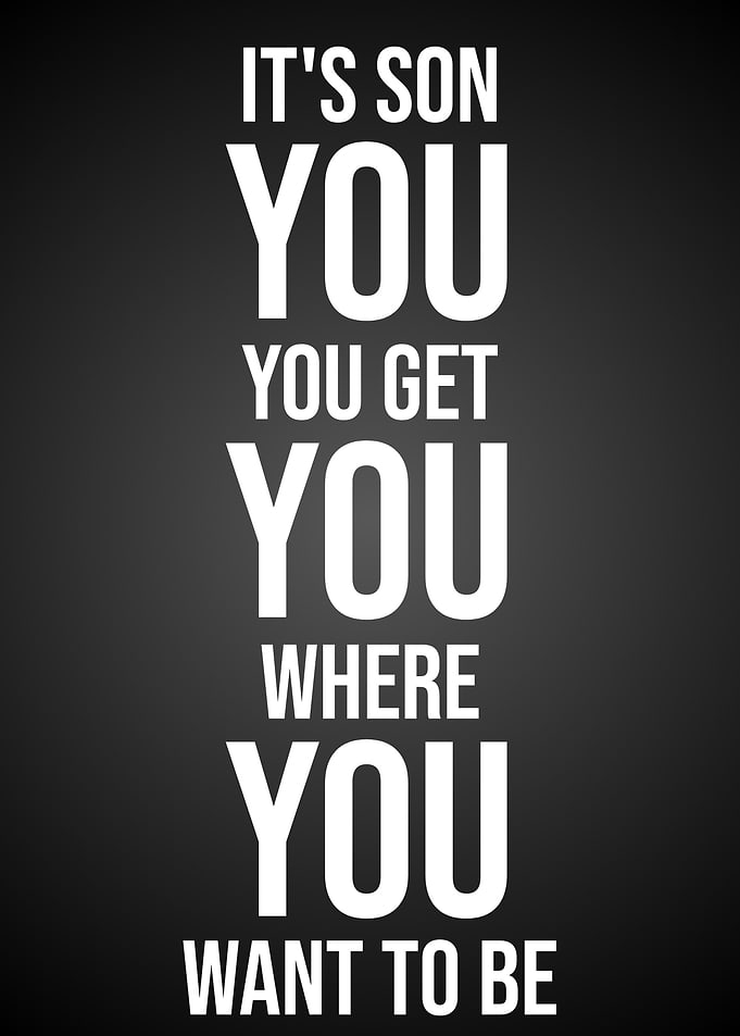 Motivational Quote on Dark Background