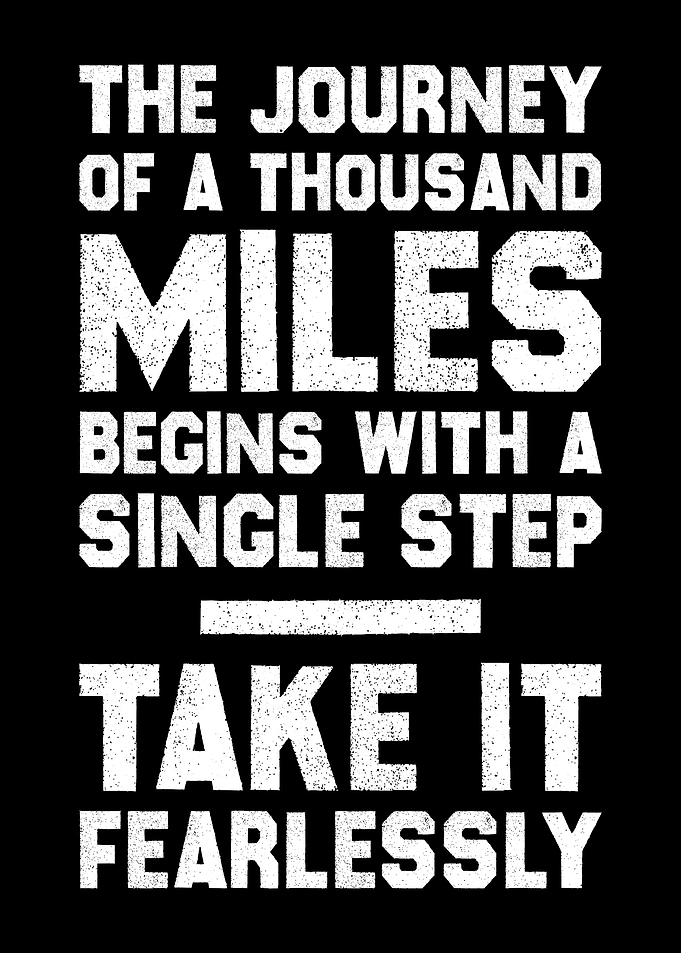Take the First Step Motivational Wall Art for Courage & Progress