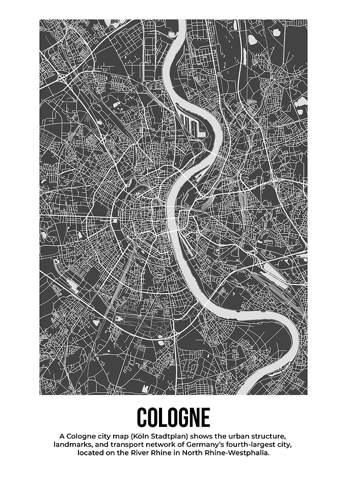 Cologne City Map - Germany