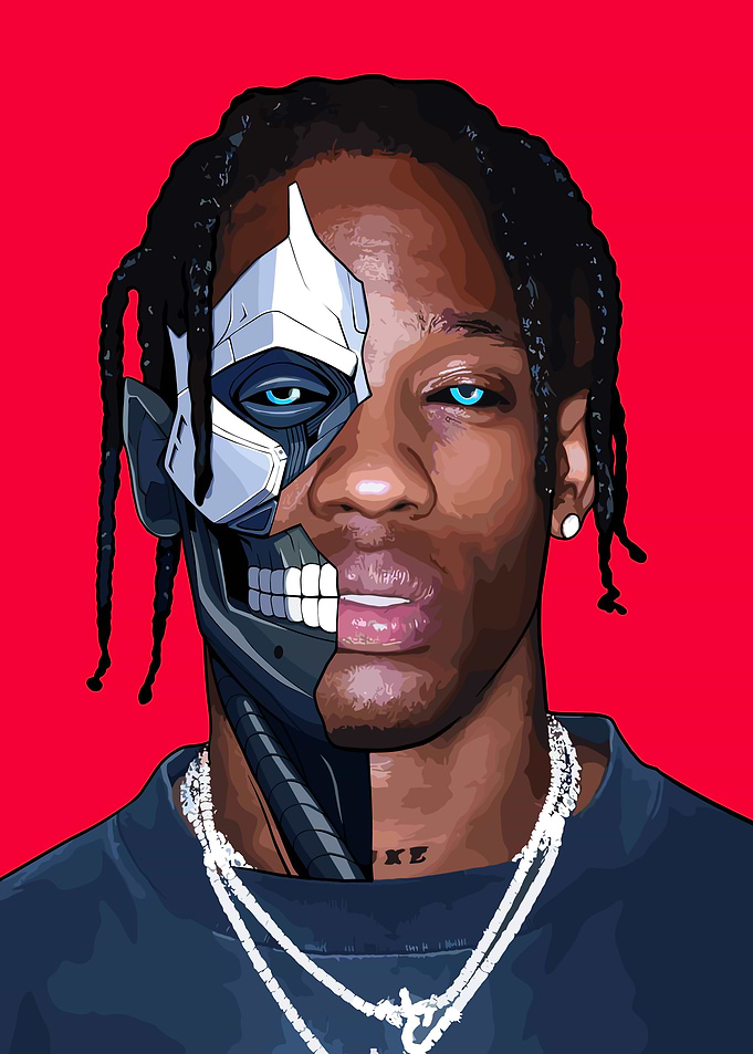 Travis Scott Cyborg Portrait