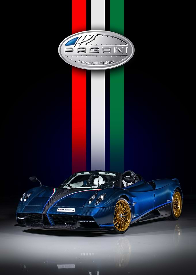Blue Pagani Huayra Roadster BC
