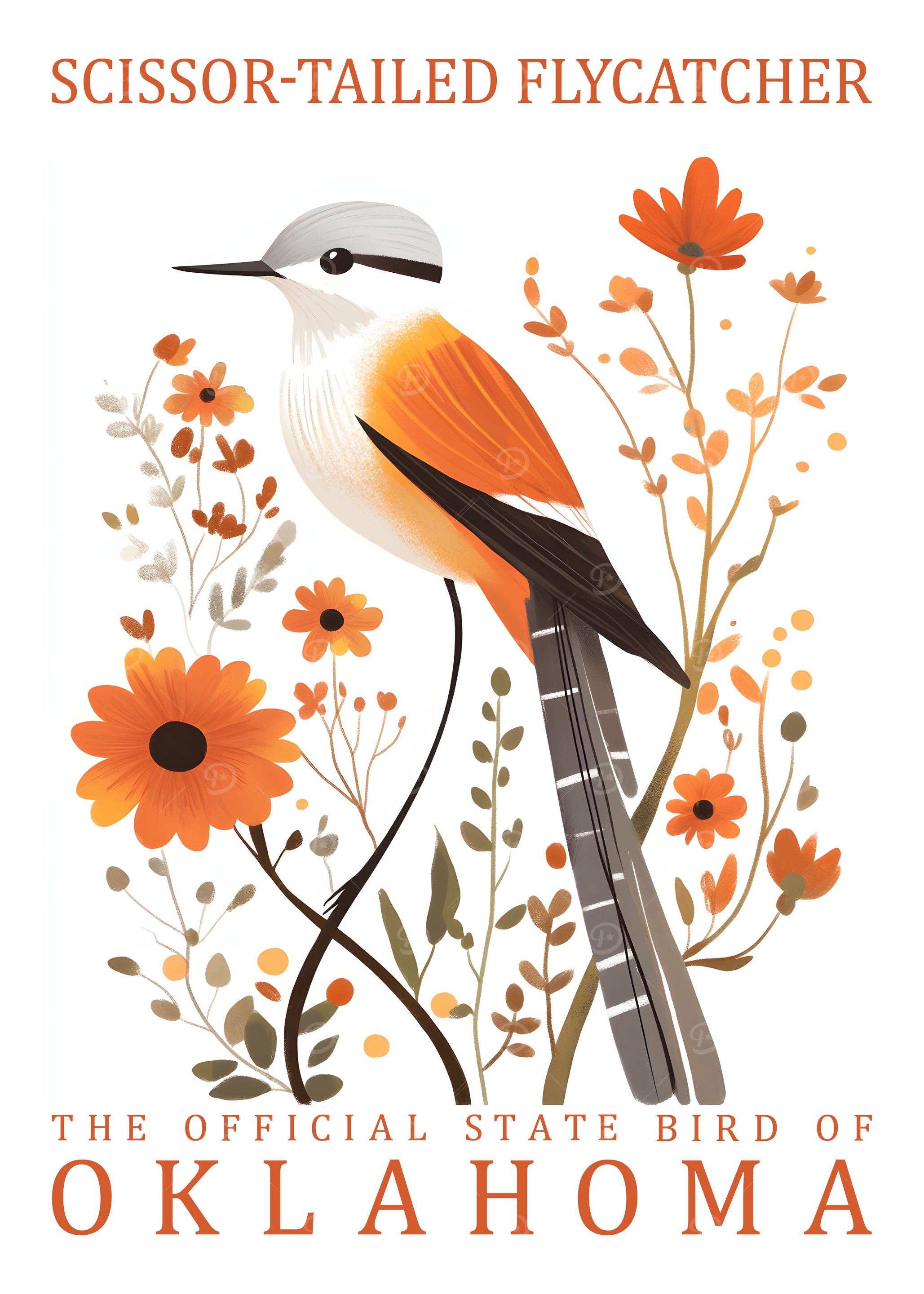 Scissor-Tailed Flycatcher Oklahoma State Bird