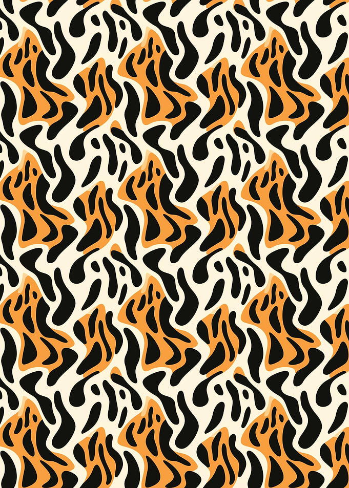 Abstract Tiger Stripe Pattern