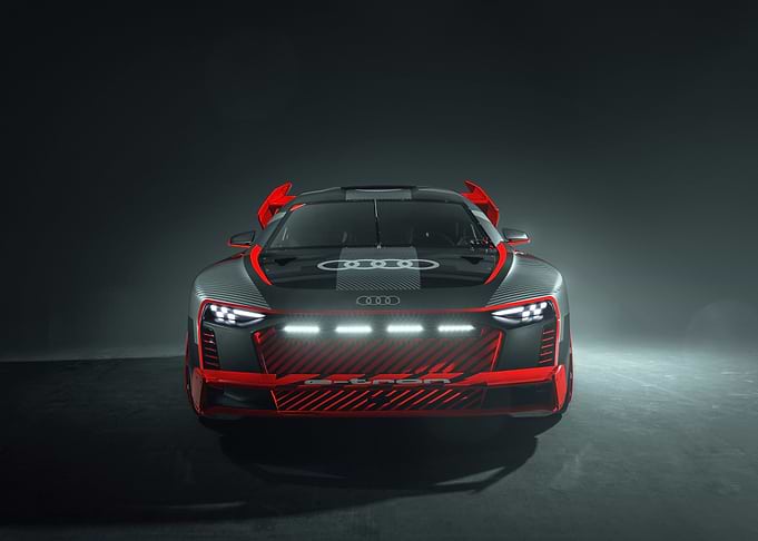 Audi race car front view