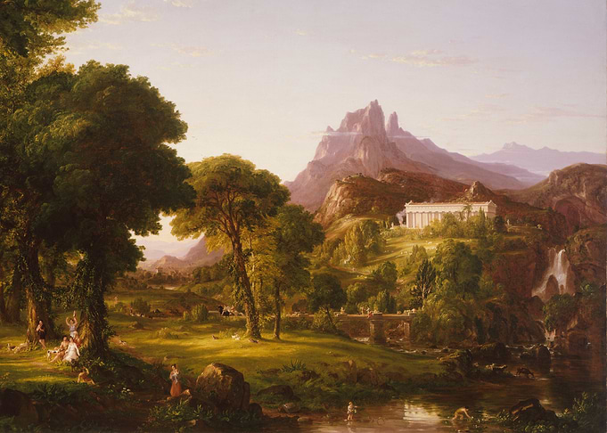 Pastoral Landscape with Classical Architecture