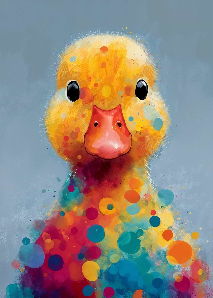 Colorful Duckling Portrait