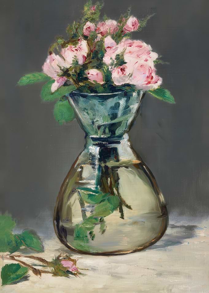 Roses in a Vase Painting