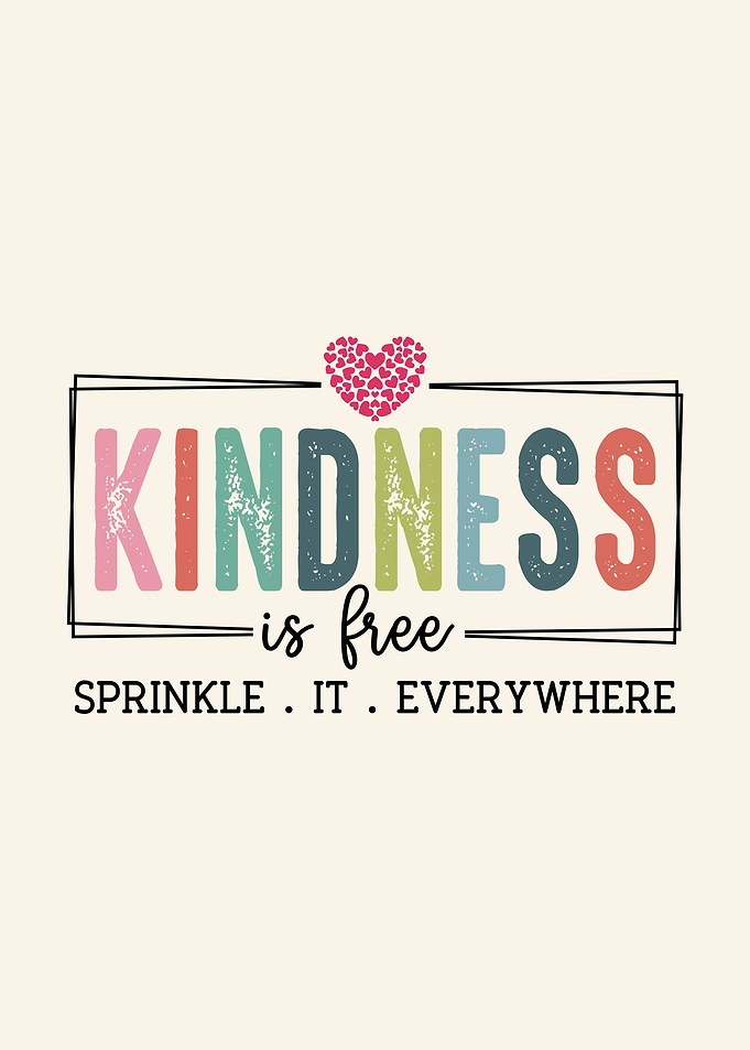 Kindness is Free Typography Art
