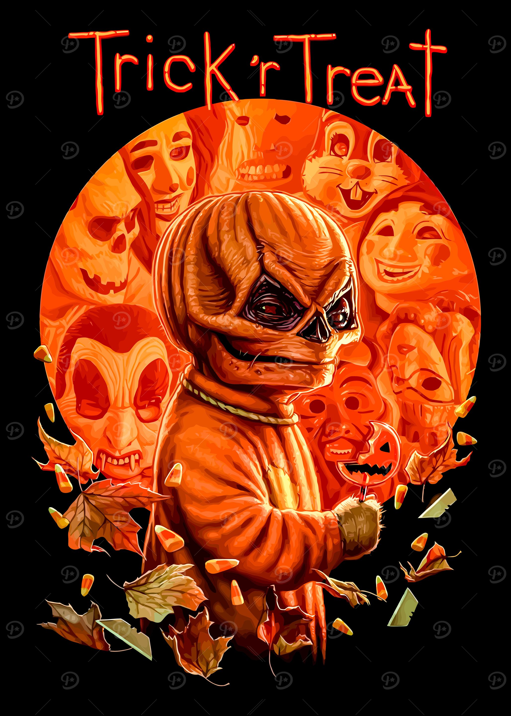 Trick 'r Treat Halloween Illustration