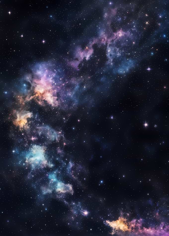 Magical Cosmic Night Sky – Galaxy, Nebula & Starlit Boat