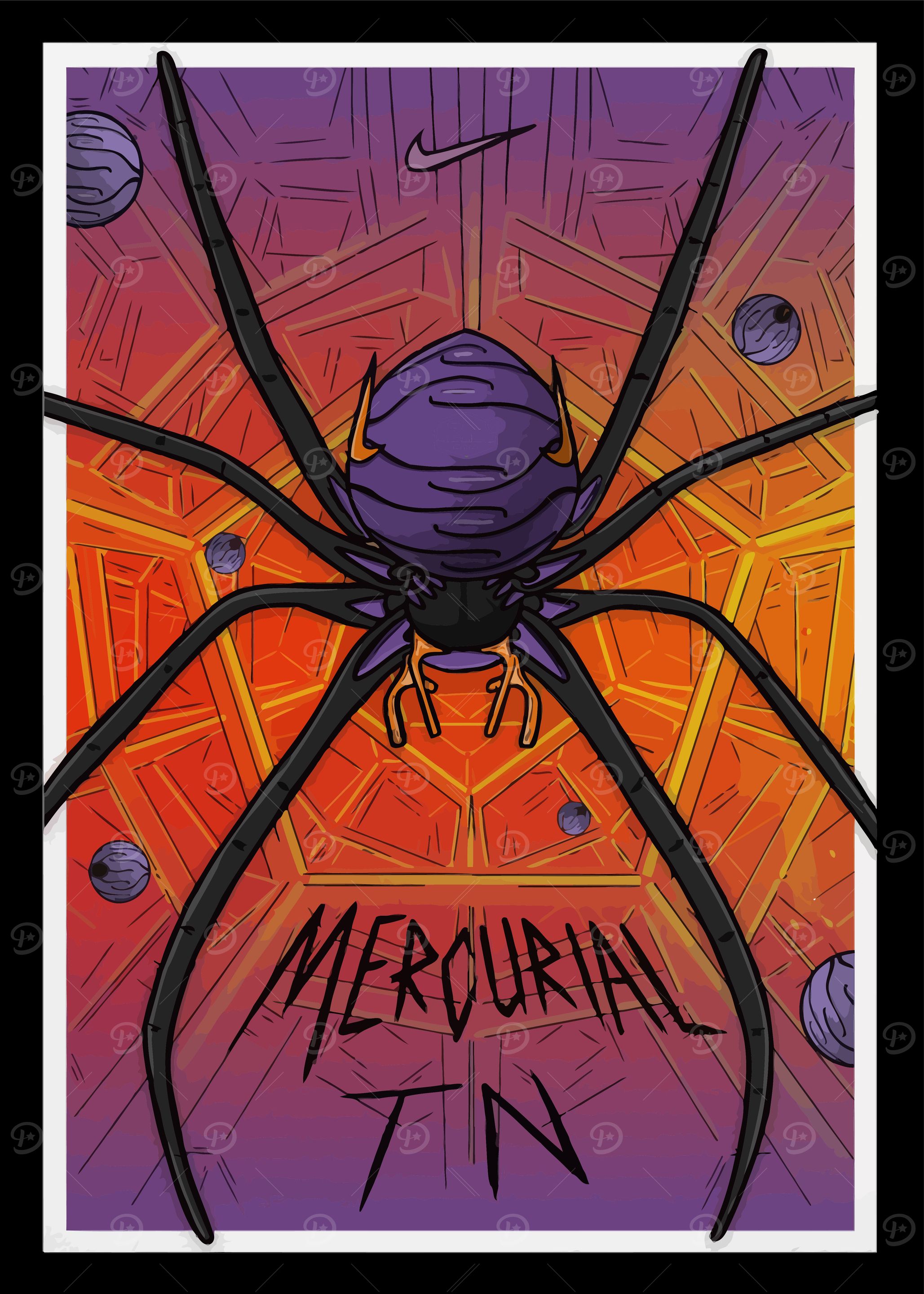 Mercurial TN Spider Art Football Player Soccer