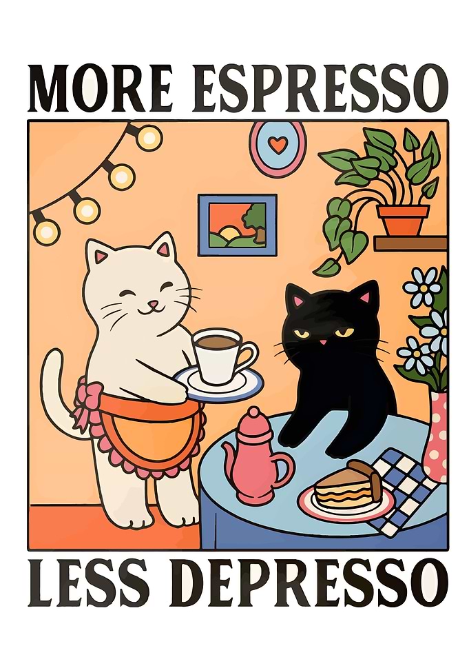 More Espresso Less Depresso Cats