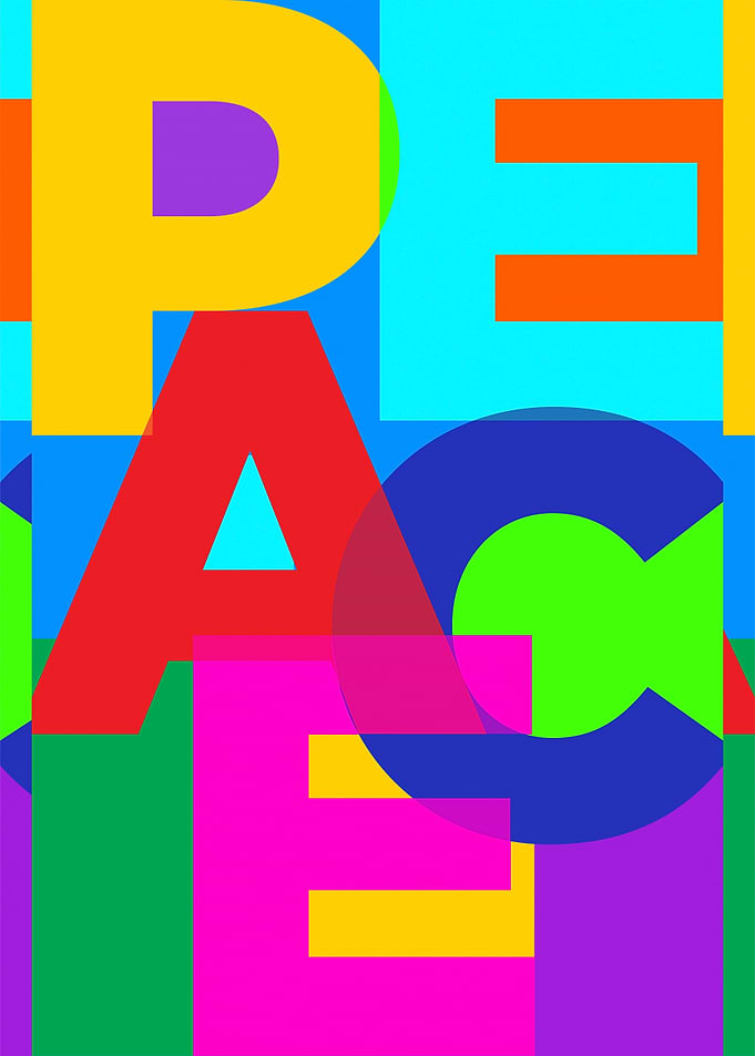 Colorful Peace Typography