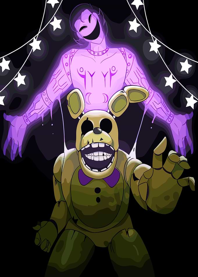Springtrap and Purple Guy Illustration