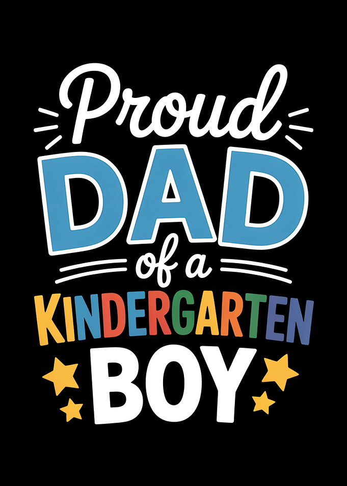 Proud Kindergarten Boy Dad