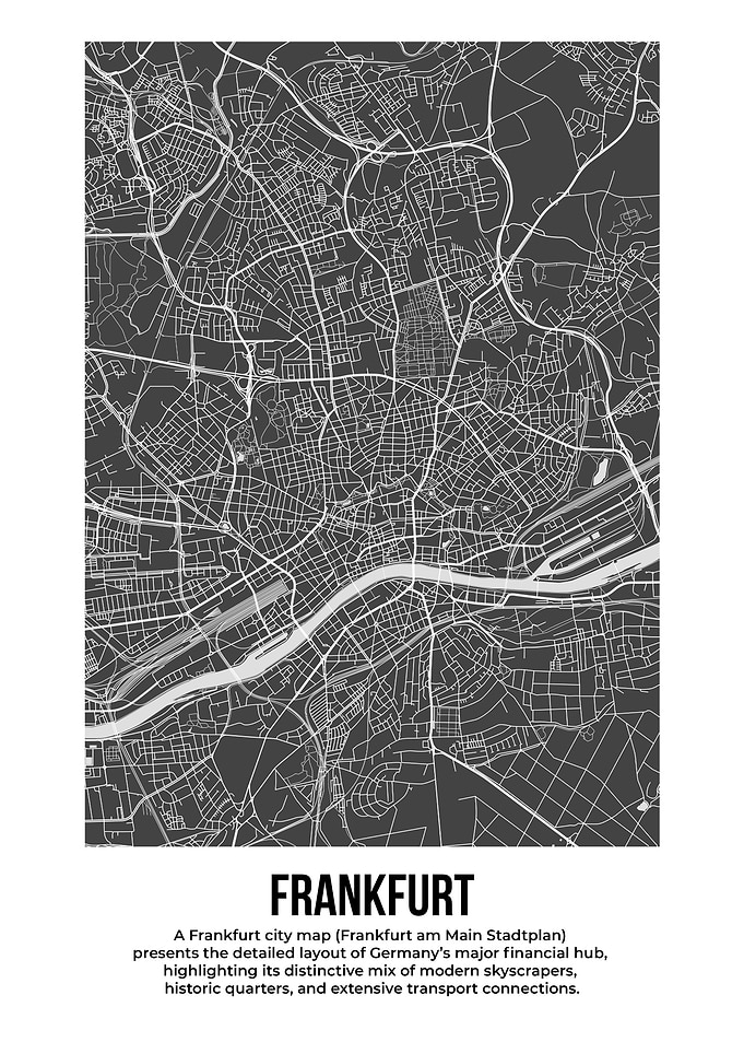 Frankfurt City Map - Detailed Layout