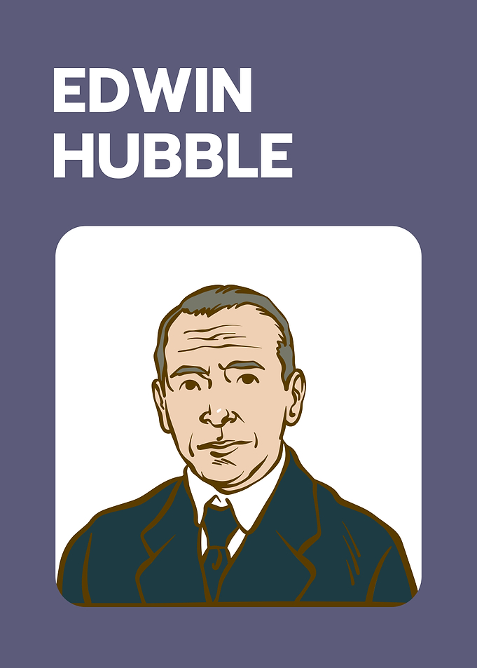 Edwin Hubble Portrait Illustration