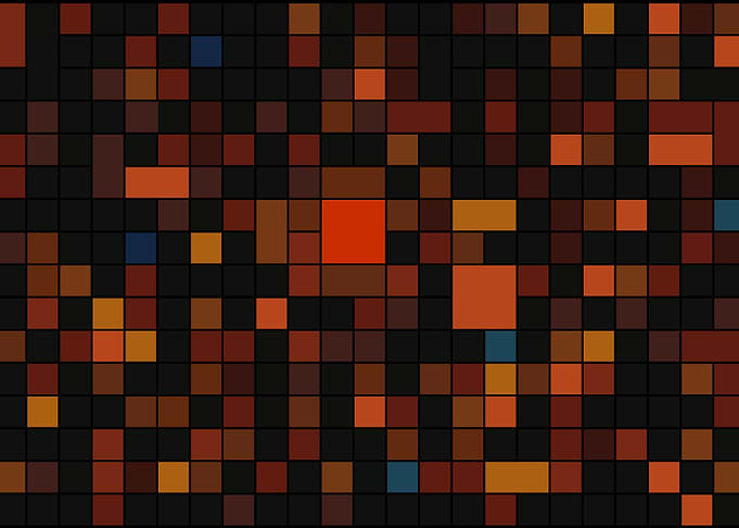 Abstract Mosaic of Warm Tones
