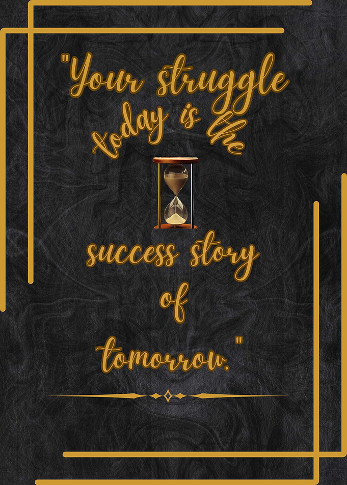 Inspirational Quote with Hourglass