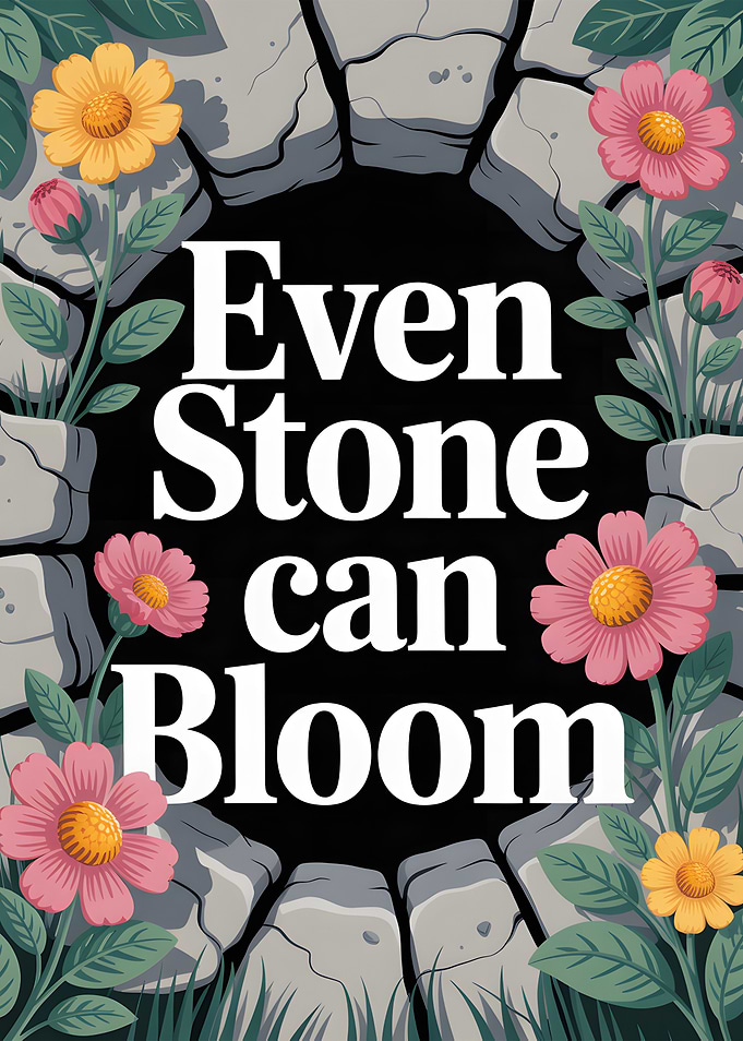 Even Stone Can Bloom Illustration