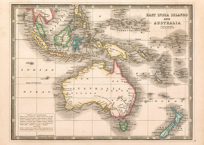 Antique Map of East India and Australia
