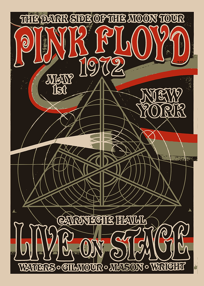 Pink Floyd 1972 Concert Poster