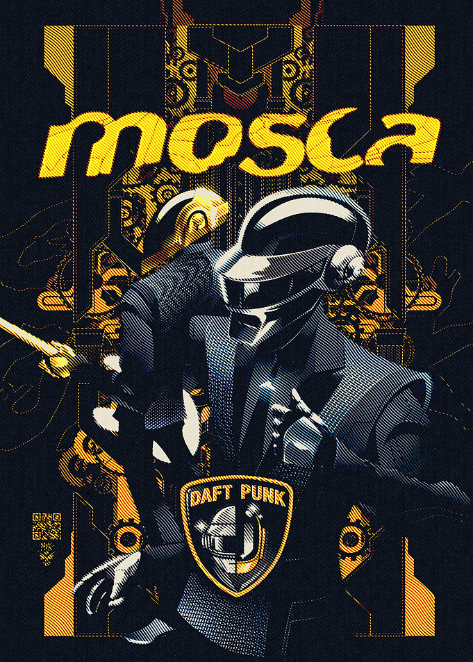 Daft Punk Mosca Poster Art