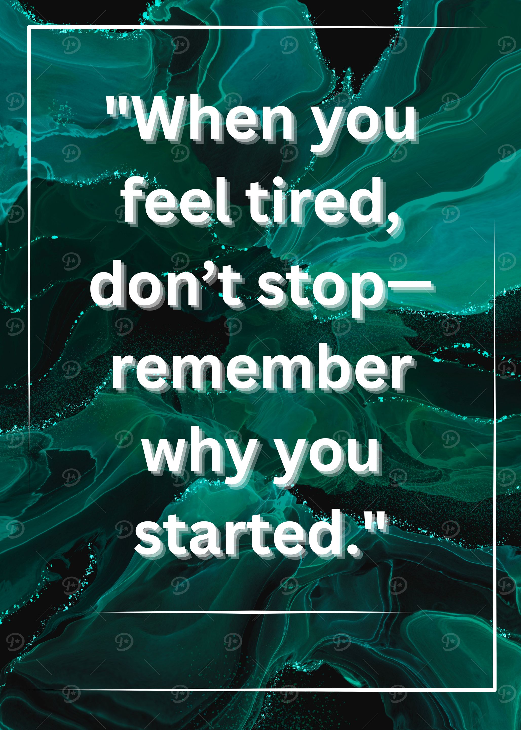 Inspirational Quote on Abstract Green Background