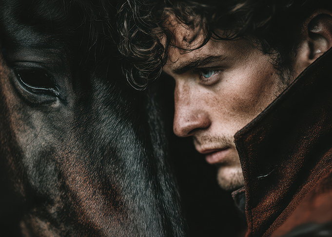 Man and Horse Portrait
