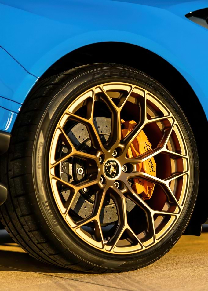Blue Lamborghini Wheel Detail