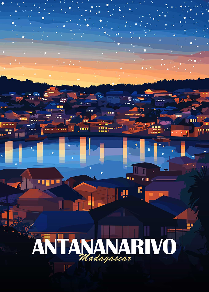 Antananarivo, Madagascar at Night