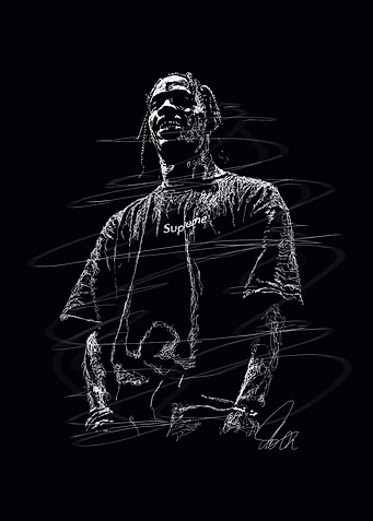 Travis Scott Sketch Art