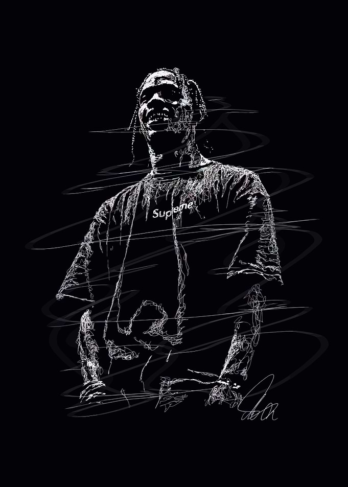 Travis Scott Sketch Art