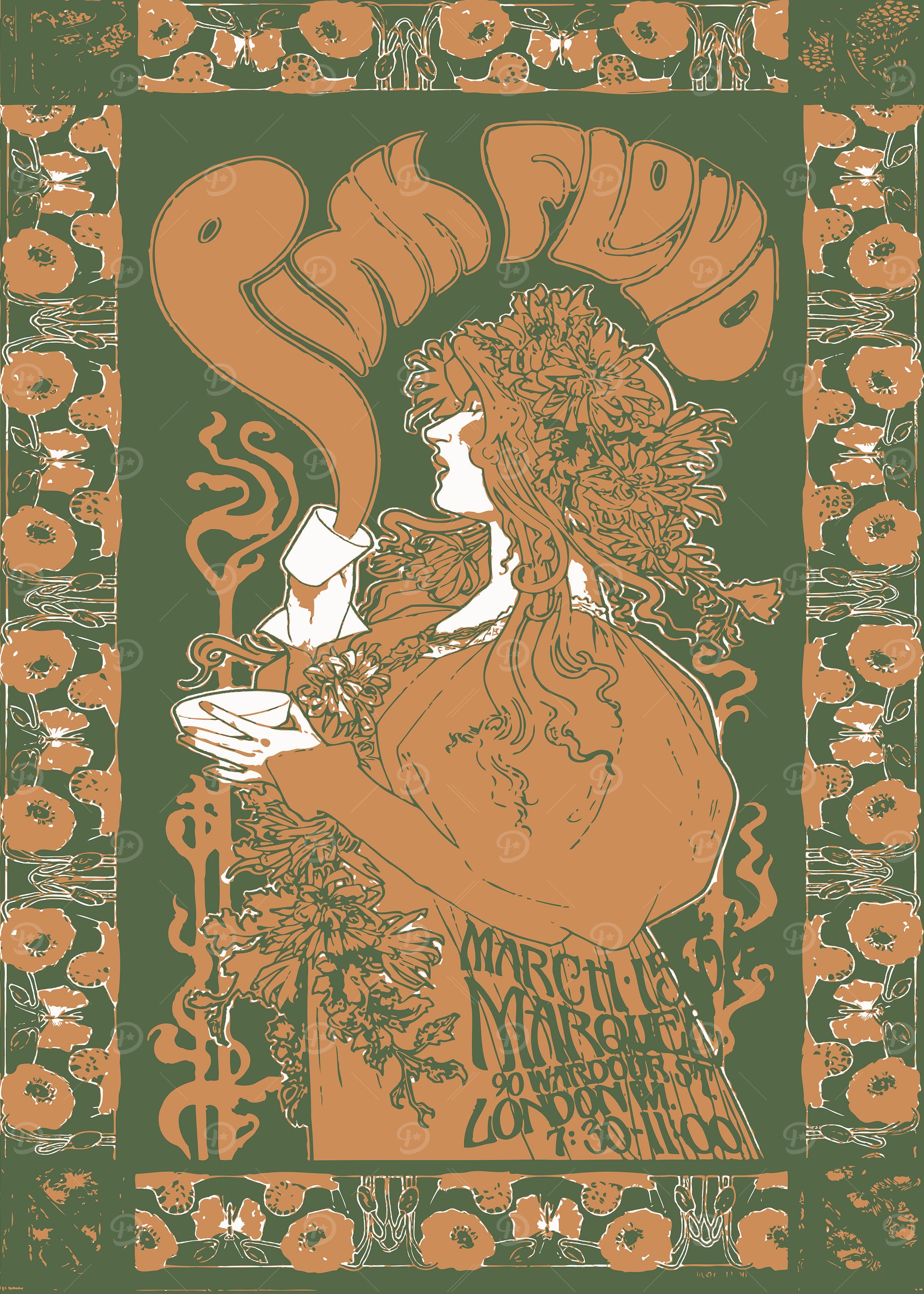 Pink Floyd Concert Poster Art Nouveau
