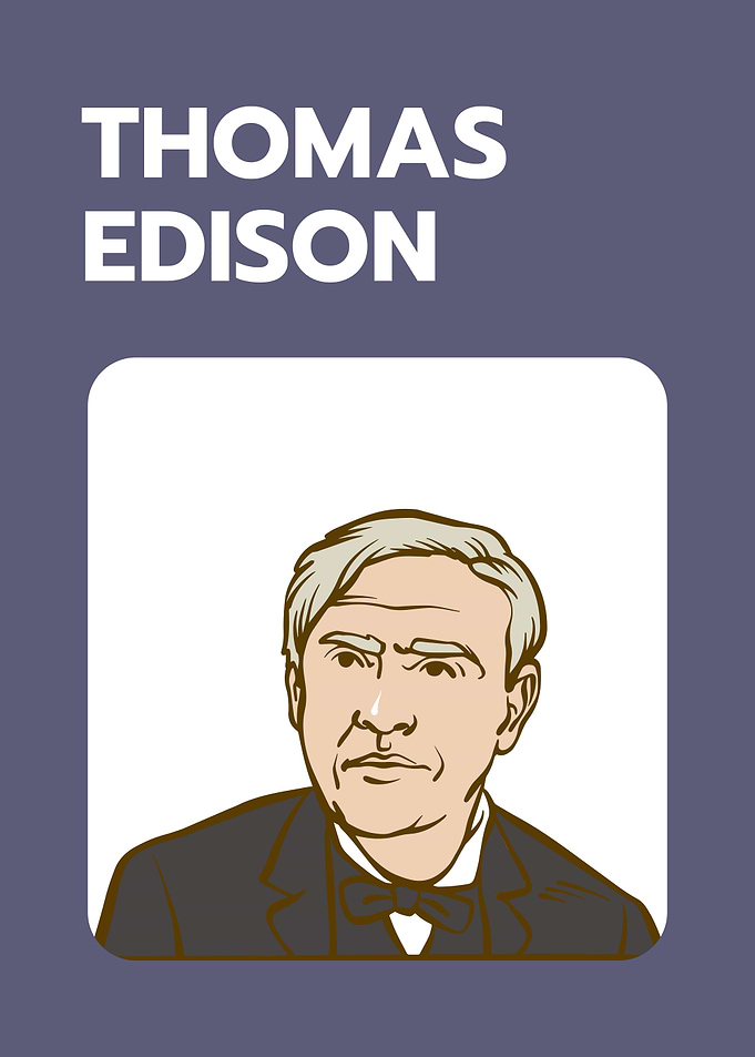 Thomas Edison Portrait Illustration