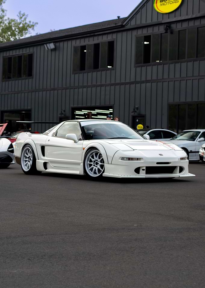 White Honda NSX at Motors Dealership