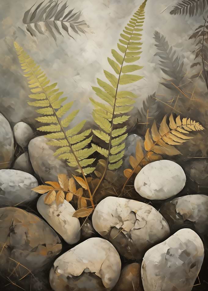 Ferns and Stones Painting