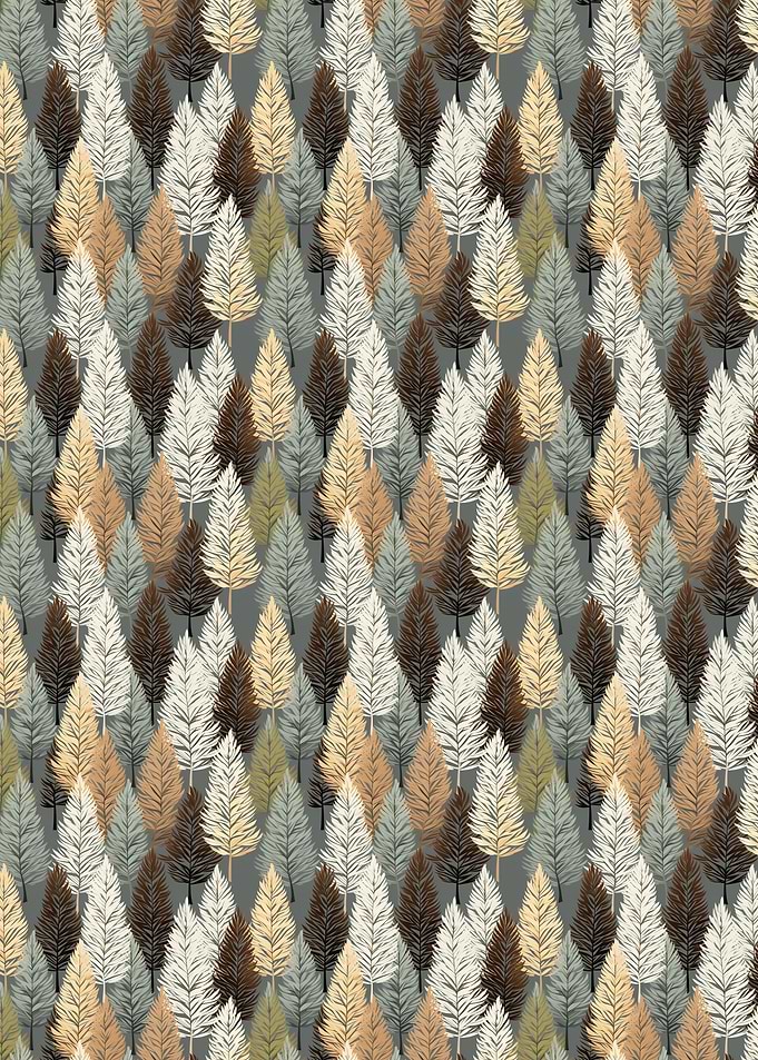 Dense Forest Pattern with Varied Tree Colors