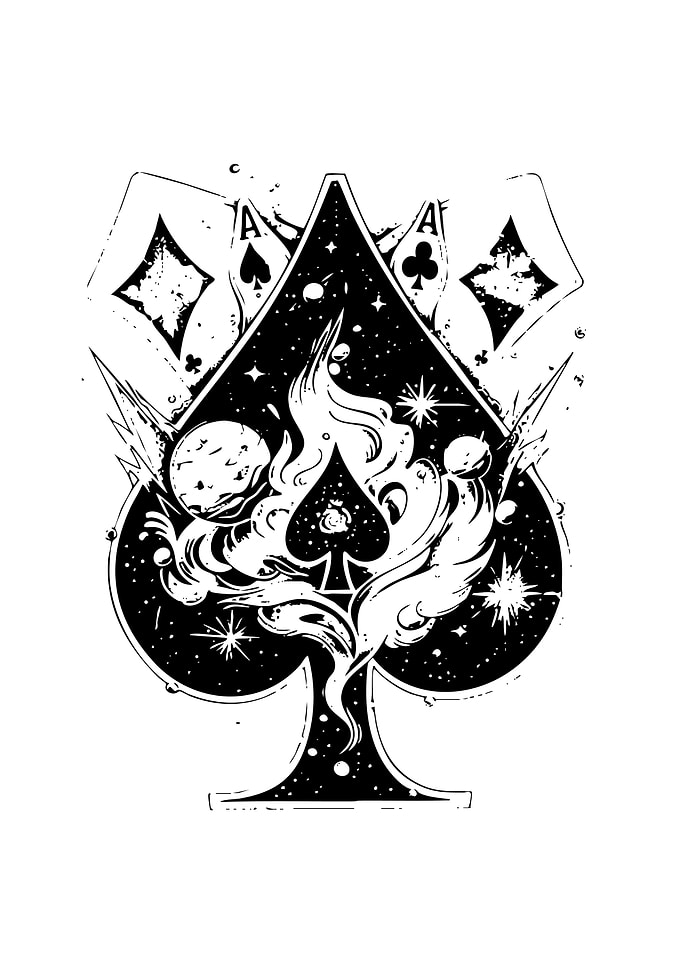 Ace of Spades Galaxy Art