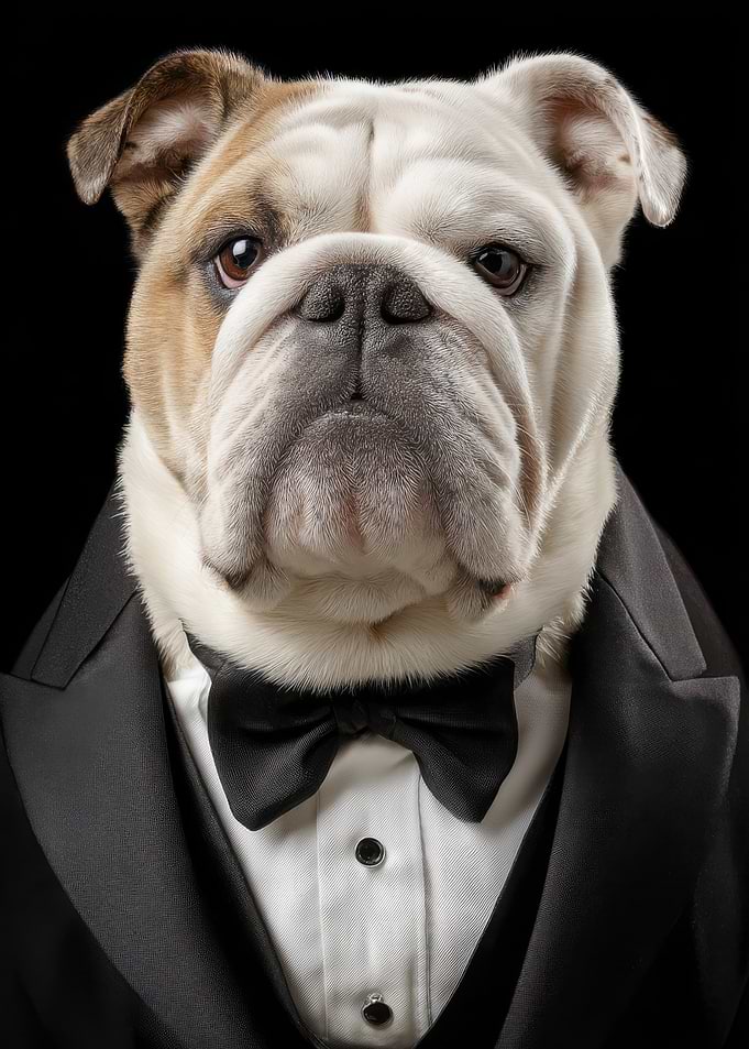 Bulldog in Tuxedo