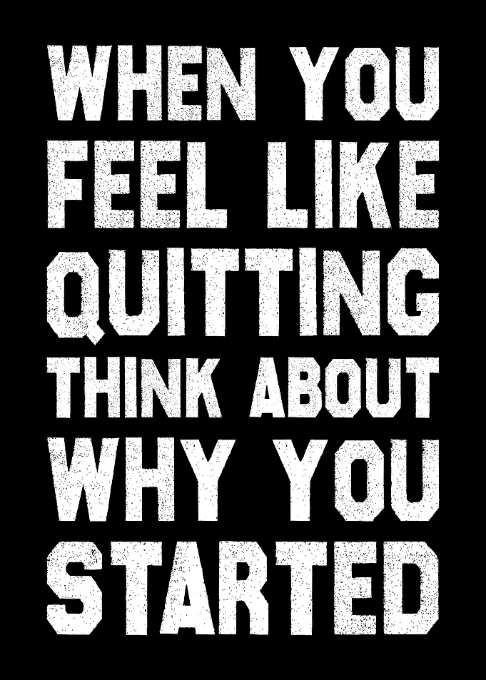 When You Feel Like Quitting Gym Motivational Home Office Art
